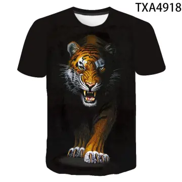 Buy Men's Tiger Skin Print Brown Shirt Online