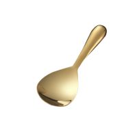 ✌ Rice Spoon Kitchen Flatware Salad Serving Utensils Hand-Pulled Noodle Stainless Steel Household Home Gold Spoons