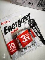 Energizer Max  E92 ถ่านอัลคาไลน์ BP4 - AAA (แพ็ค4ก้อน) เอ็นเนอร์ไจเซอร์แม็กซ์