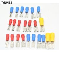 【hot】☫♚  50pcs  Female blue yellow 2.8mm 4.8mm 6.3mm Insulated Spade Wire Electrical Crimp Terminal