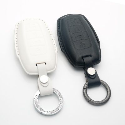 Car Key Case Cover Fob Holder for Great Wall Haval 4 Button H1 H4 H6 H7 H9 F5 F7 H2S GMW Coupe Genuine Leather Keyring Shell