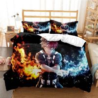 【hot】☎ Anime Academia Printed Set Duvet Covers Pillowcases Piece Comforter Sets Bedclothes Bed