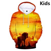 Teenagers Lion 3D Boys Hoodies Oversized Spring Winter Sweatshirt for Boy 4-14 Years Children Christmas Present Clothes