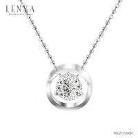 LenYa Jewelry จี้เพชร DiamondLike  สองดีไซน์ในหนึ่งเดียว บนตัวเรือนอัลลอยด์อิตาลี่ชุบทองคำขาว