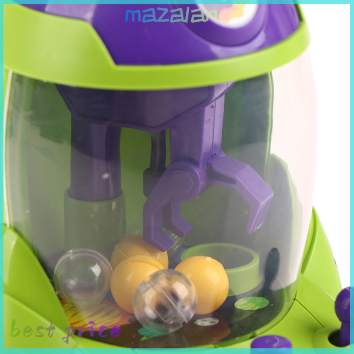 mazalan-เกมจับบอลสำหรับเด็ก-เกมจับลูกบอลเครื่องก้ามปูตุ๊กตาขนาดมินิจรวดอวกาศสำหรับเด็กเครื่องทำสายไหม