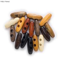 10pcs Oval Shape Wooden Toggle Buttons Sewing Craft DIY Accessory Compatible Clothing Coat Cloak Jacket Blazer Haberdashery