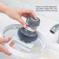 【YF】 Dish Brush with Soap Dispenser for Dishes Pot Pan Kitchen Sink Scrubbing