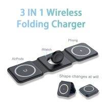 ZZOOI 200W 3 in 1 Foldable Magnetic Wireless Charger for iPhone 14/Pro/Max/Plus/13/12  Apple Watch  AirPods Pro Charging Dock Stationt