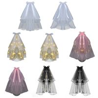 Led Bridal Veil Led Light Veil Light Up Wedding Veil Bride Wedding Veil Bridal Tulle Hair Accessoies with Duckbill Dropship Hair Accessories