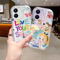 เคส LIFEBELLE สำหรับ Vivo Y02s เคส Y16แฟชั่นน่ารักซิลิโคนเนื้อนิ่มโปร่งใสเคสโทรศัพท์มีลายกันกระแทกคู่รักน่ารักฝาหลังป้องกันแบบเรียบง่าย