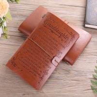 Vintage Engraved Faux Leather Journal Notebook Diary to Grandson Granddaughter Travel Notepad Gift 20x12cm