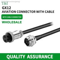 卍 GX12 2/3/4/5/6/7/8/9/10Pin Male Female Air Aviation Connector Power Cable Wire Line Socket with 1m Cable