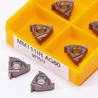 MMT11IR AG60 VP15TF US735 คุณภาพสูงต้นฉบับคาร์ไบด์แทรกเครื่องกลึง CNC Slotted MMT 11ER มีดด้ายด้ายกลึง เครื่องมือ 10PCS