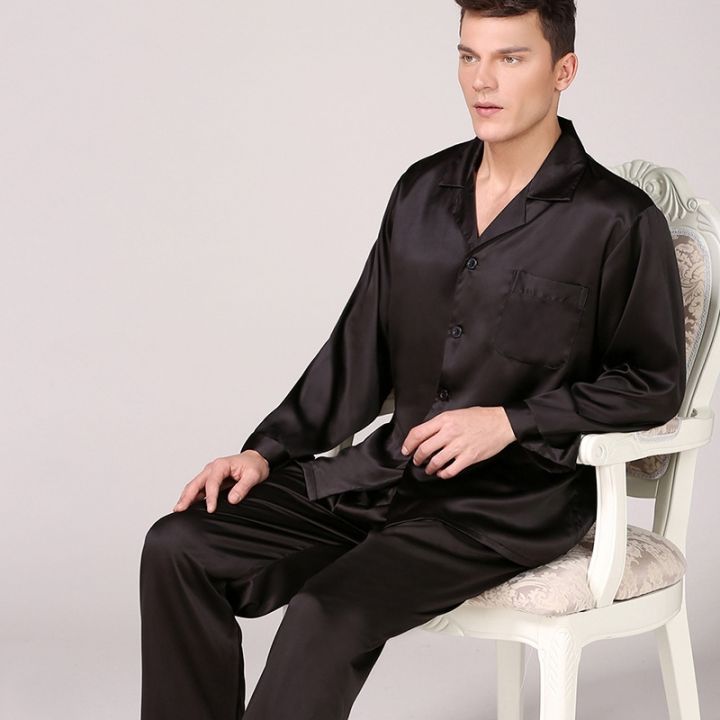 spring-autumn-plus-size-pajamas-suit-men-sleepwear-soft-faux-silk-satin-pijamas-suit-loungewear-black-elastic-waist-home-wear-vmn