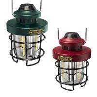 Camping Portable Retro Lantern Vintage Tent Lighting Lantern USB Rechargeable LED Lamp Hanging Emergency Light