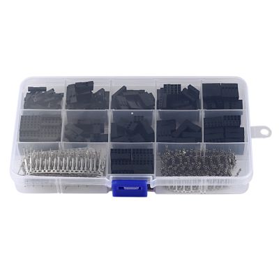 620Pcs Dupont Connector 2.54mm, Dupont Cable Jumper Wire Pin Header Housing Kit, Male Crimp Pins+Female Pin Terminal Connector