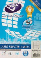 LASER/INKJET ป้ายสติ๊กเกอร์สำเร็จรูป A4  BOS B-505 ขนาด 105x148 mm