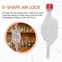 10 Pack S-Shape Airlock Twin Bubble Grommet One-Way Exhaust Seal Valve with Cork Beer Wine Making Tank Vent Valve