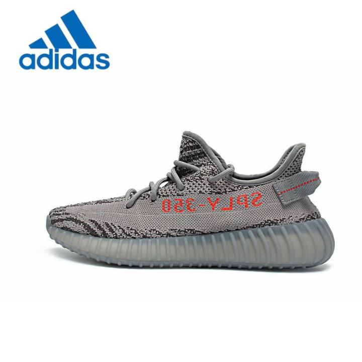 Nike New men's shoes women's shoes Yeezy Boost 350 V2 Grandpa gray orange   gray zebra coconut fashion running shoes AH2203 