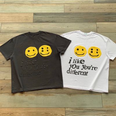 CPFM New 23 spring and summer round neck printed smiley face short sleeve American casual style mens and womens T-shirt GQKV