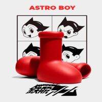 Astroboy รองเท้าบูทลําลอง EVA กันฝน ขนาดใหญ่ สีแดง แฟชั่นยอดนิยม 〖QYUE〗