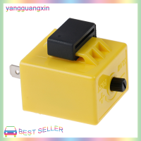 yangguangxin รีเลย์กะพริบสัญญาณไฟเลี้ยว LED ปรับความถี่ได้2ขา12V