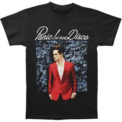 Panic At The Disco MenS Blue Wall Slim Fit T-Shirt Black Quality T Shirts Men Printing O Neck T-Shirt Top Tee 2019 Unisex Tee XS-4XL-5XL-6XL