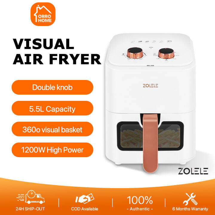 ZOLELE Air Fryer Air Fryer Oven 5.5L Large Capacity Visual Design