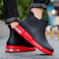 New Mens Rain Boots Non-slip Comfortable Rubber Shoes Outer Wear Waterproof Thick-soled Rain Boots 낚시장화botas De Lluvia Hombre