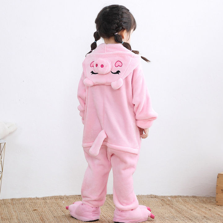 kids-pig-costume-animal-sleepwear-children-onesies-pajamas-for-boys-girls-kigurumi-cosplay-cute-homewear-jumpsuit-no-shoes
