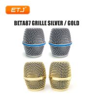 2pcs BETA87A Microphone Mesh Grille Ball Head Metal Replacement Accessories Silver Gold Color