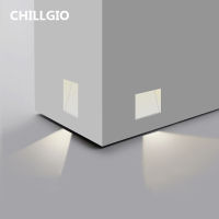 CHILLGIO Magnetic Sensor Staircase Light Step Outdoor Modern Night Lighting Waterproof Interior Recessed In Shadeless Stair Lamp