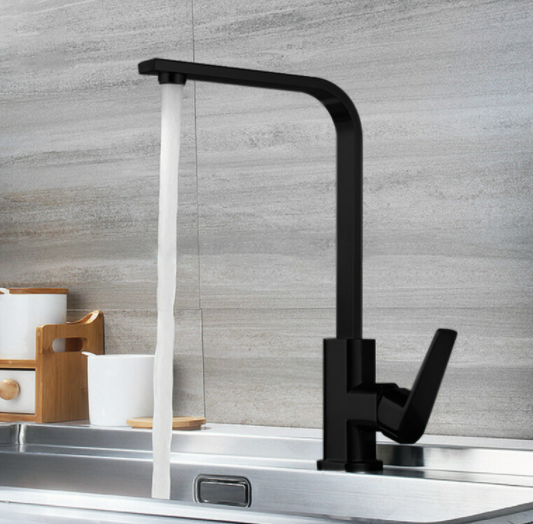 Kitchen faucet SUS 304 stainless steel column type sink faucet square