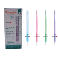 ?ปากกาลูกลื่น Quantum Smooth ปากกาลูกลื่น เจลลูลอยด์สมูท 0.5/0.7 มล.หมึกน้ำเงิน ด้ามคละสี จำนวน 12 ด้าม