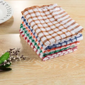 5pcs 20x20cm Square Tea Towels Cotton Terry Printed Kitchen Dishcloth Xmas  Gift