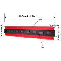 【trending】 Gorayas 12/14/25/50เซนติเมตร Contour วัดพลาสติกรายละเอียดรูปร่าง Contour วัดเมตรโรเนียวมาตรฐานไม้เครื่องหมายพื้นเครื่องมือ