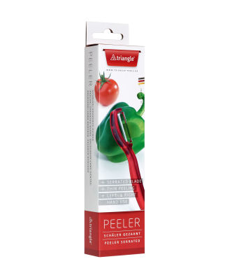 Triangle 500495001 Vertical Peeler Red, serrated blade