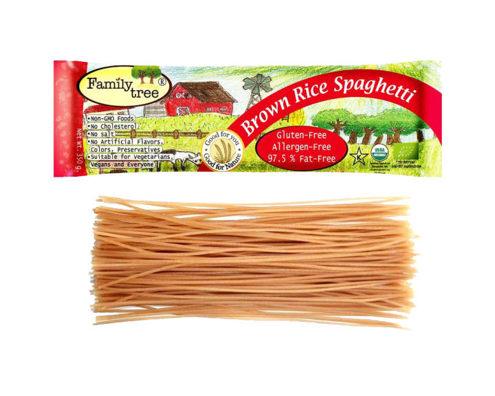 family-tree-100-organic-brown-rice-spaghetti-สปาเก็ตตี้ข้าวกล้องออร์แกนิค-250gm
