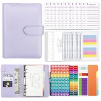 ❉✾ A6 Binder Budget Planning Notebook Cover Folder A6 Size 6 Hole Binder Pocket Plastic Binder Financial Planner Envelope Set