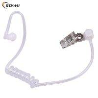 Universal Replacement Transparent Coil Acoustic Air Tube Earplug With Metal Clip For TwoWay Radio Walkie Talkie Earpiece Headset