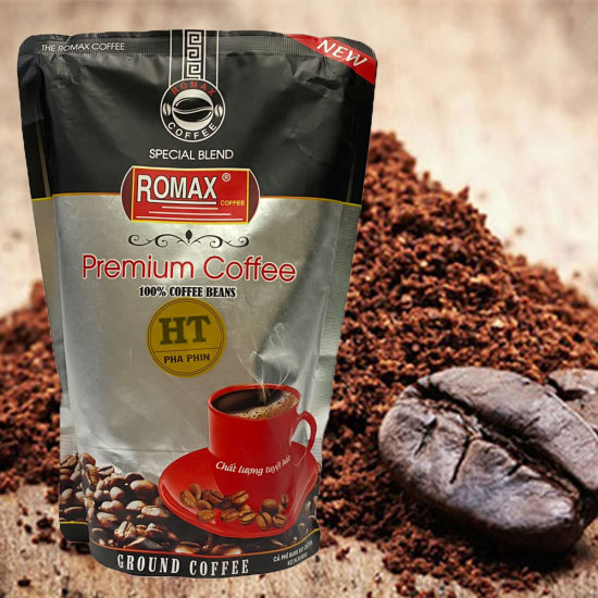 Cà phê rang xay romax ht arabica robusta espresso 500gr túi bạc - ảnh sản phẩm 1