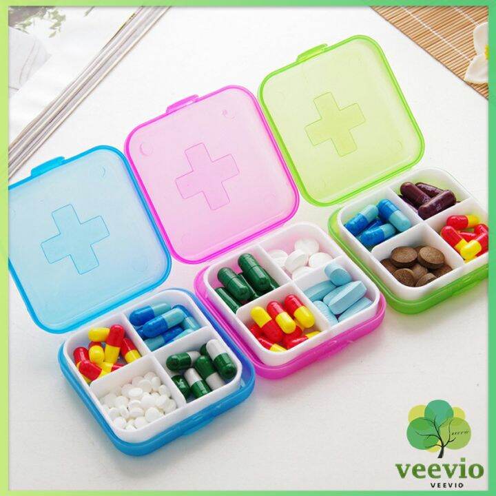 veevio-กล่องยา-มินิ-กล่องสีสันลูกกวาด-หลายช่อง-กล่องยาแบบพกพา-สปอตสินค้า-cross-packing-pill-box-veevio