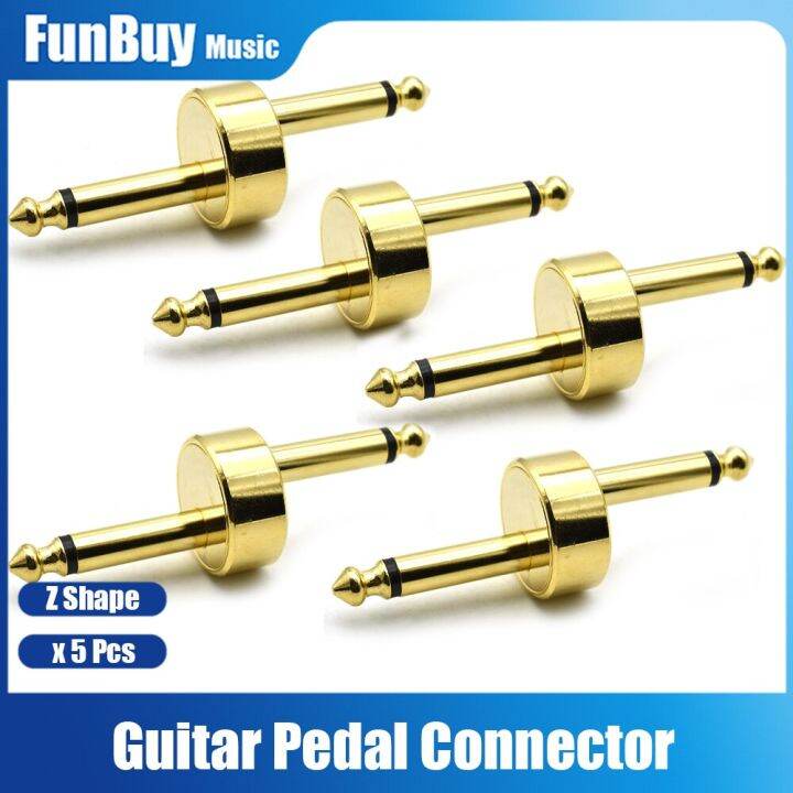 5pcs-lot-6-35mm-guitar-effect-pedal-connector-z-type-audio-adaptors-connecting-jack-guitar-accessories