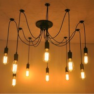 [HCM]Đèn chùm Bộ đèn 8 đui 10 đui 15 đui treo trần trang trí quán cafe thumbnail