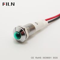 FILN FL1M-10SW-1 metal pilot lamp pilot indicator light 10mm red yellow blue green white 12v 24v 220v led