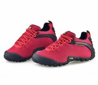 Original Merrell รองเท้าผู้ชาย Breathable ตาข่ายตั้งแคมป์กีฬากลางแจ้ง Aqua รองเท้าสำหรับหญิง Mountaineer ปีนเขารองเท้าผ้าใบ Eur 36-46