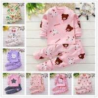 Set Pyjamas for Kids Cotton Sleeve Printing Sleepwear Baby Pajama 73cm-120cm