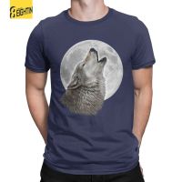 Moon Howling Wolves Shirt | Shirt Mens Howling Wolf Moon | Wolf Howling Moon Tshirt XS-6XL