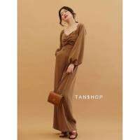 TANSSHOP​ -​ Long-sleeved jumpsuit twist design J391