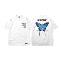 TRANSCEND, Summer ✐Skeptic: EVOLVE/HEART/CORE LOGO/F*CK OFF/HERETIC/ASTRAL PROJECTION Oversized White Shirt Trendy mens versatile T-shirt